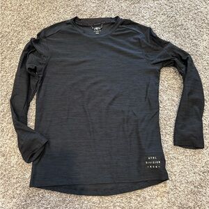 Athletic Works Reflective Running Black Long Sleeve Kids Tee